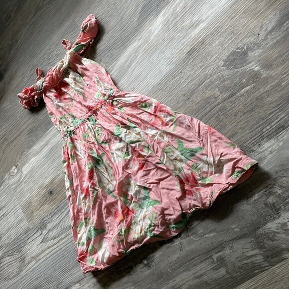 Girl’s Carter Hawaiian Floral‎ Strappy Sun Dress Size 4T - Picture 2 of 6